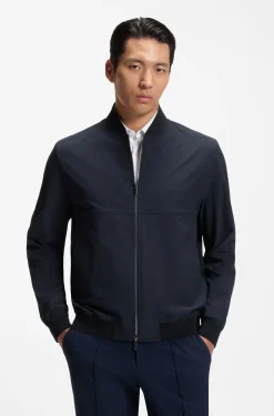 Filigran gemustertes Slim-Fit Sakko aus Stretch-Gewebe
