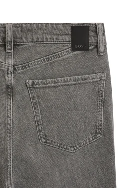 Flared-Fit Jeans aus Stretch-Denim in Marmor-Optik