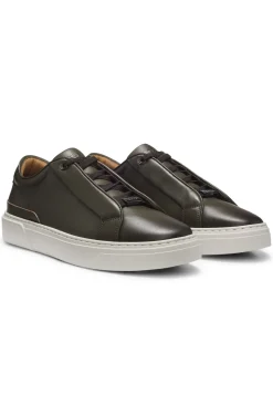 Gary Sneakers aus gebürstetem Leder mit elastischen Schnürsenkeln