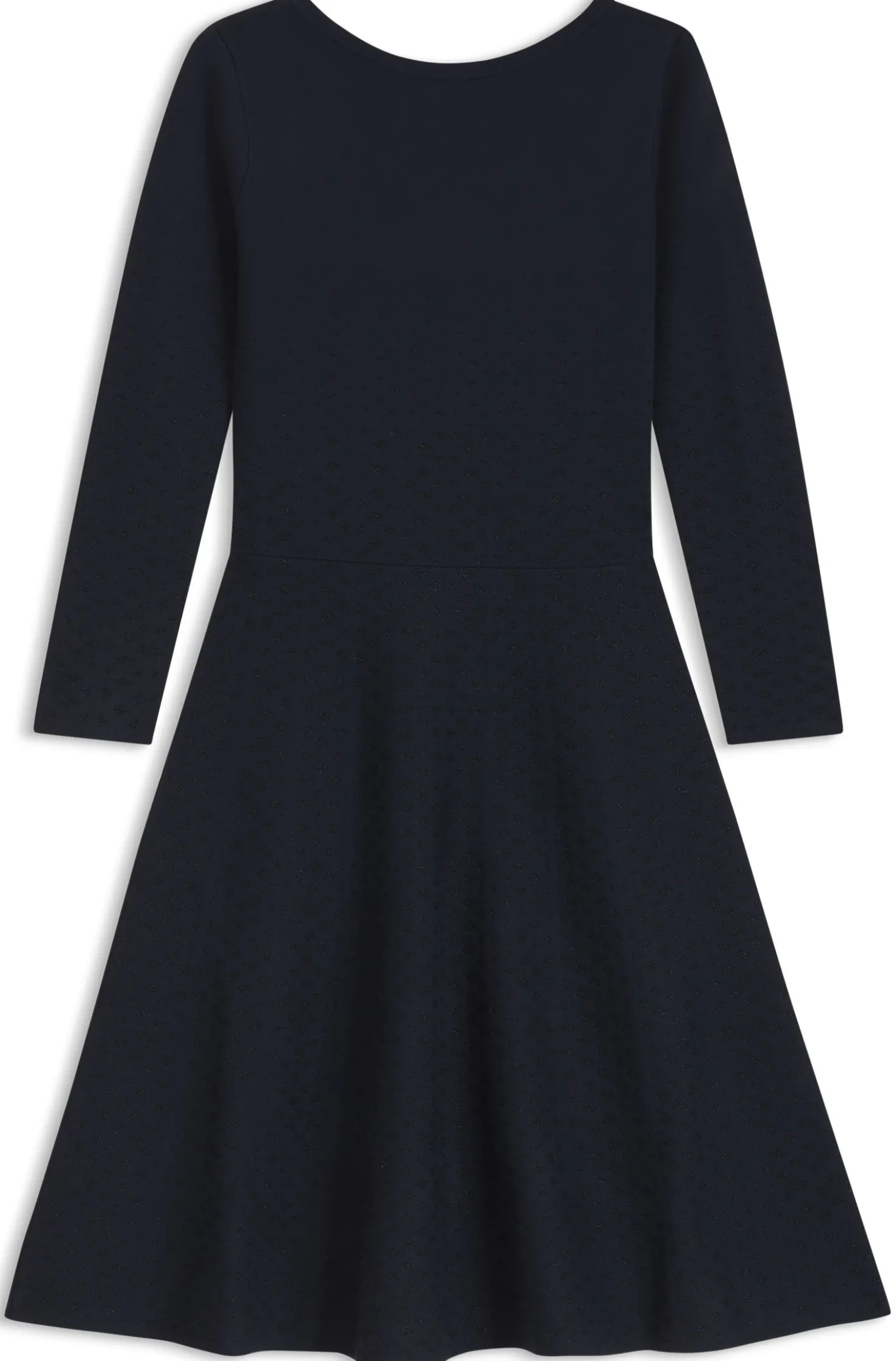 Gemustertes Kleid aus Stretch-Strick mit U-Boot-Ausschnitt