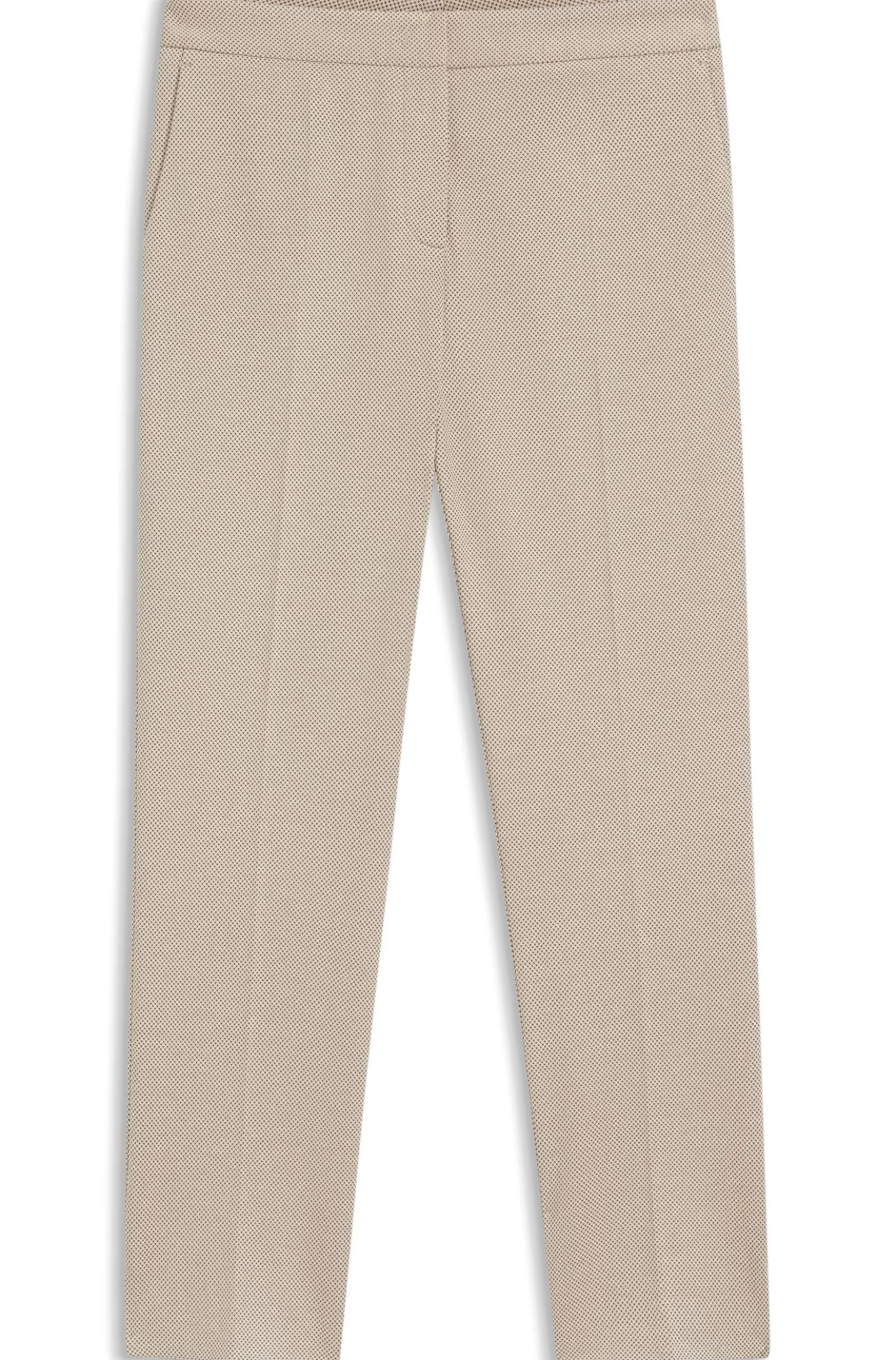 Gemusterte Slim-Fit Hose aus Performance-Stretch-Jersey