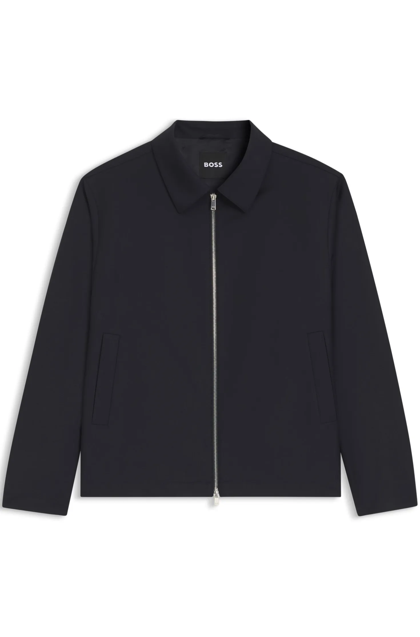 Gemusterte Slim-Fit Jacke aus elastischer Wolle