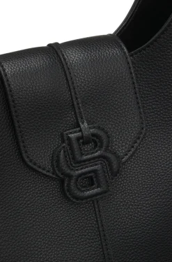 Genarbte Hobo Bag mit Double-B-Monogramm