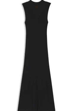 Geripptes Kleid mit Colour-Block-Effekt