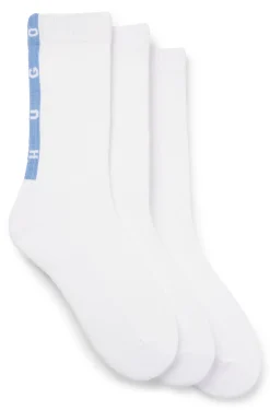 Gerippte Socken aus Baumwoll-Mix mit gepolsterter Sohle im Dreierpack