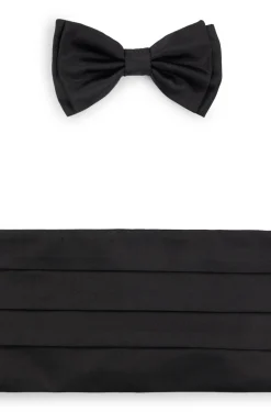 Geschenk-Set mit Fliege und Kummerbund aus Seide