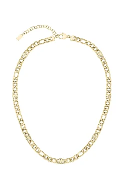 Goldfarbene Gliederhalskette mit Double-B-Monogrammen