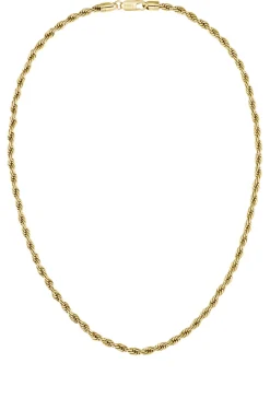 Goldfarbene Halskette im Kordelstil