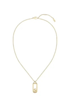 Goldfarbene Halskette mit Double-B-Monogramm-Anhänger