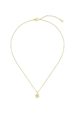 Goldfarbene Halskette mit Double-B-Monogramm als Anhänger