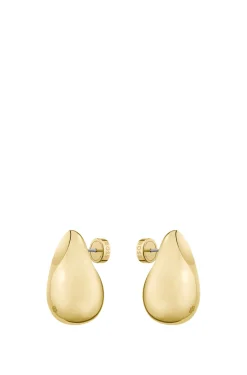 Goldfarbene Ohrringe mit Tropfen-Design
