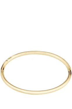 Goldfarbener Armreif mit Logo-Detail