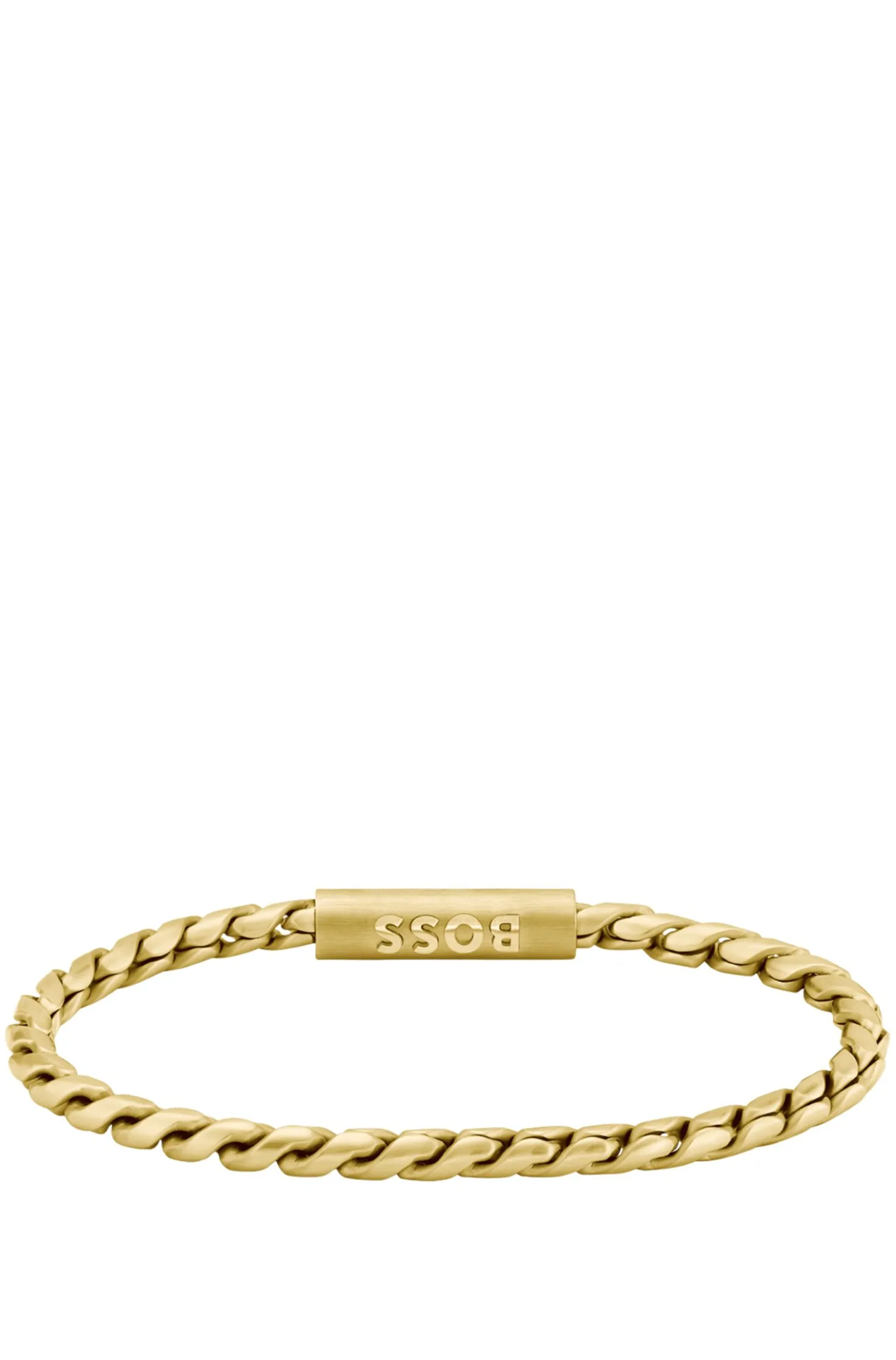 Goldfarbenes Armband mit geflochtener Kette