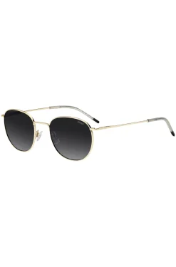 Goldfarbene Sonnenbrille mit Logo-Detail
