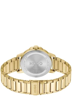 Goldfarbene Uhr mit tonalem Zifferblatt und Armband