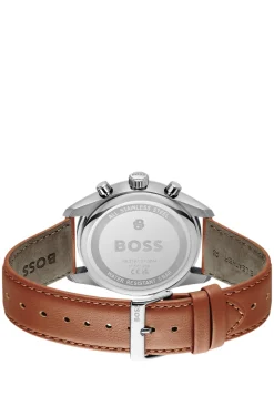 Grand Prix 44 Chronograph mit perforiertem Lederarmband