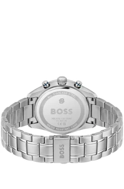 Grand Prix Vitesse Uhr mit integriertem Armband und blauem Zifferblatt