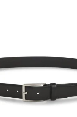 Gürtel aus italienischem Leder mit Logo-Gravur auf der Gunmetal-Schließe