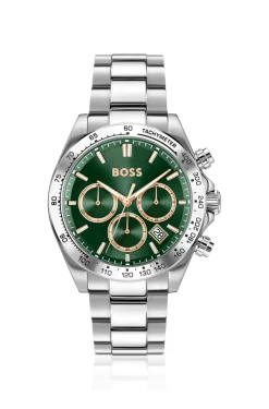 HERO 2.0 Chronograph mit grünem Zifferblatt und Edelstahlarmband