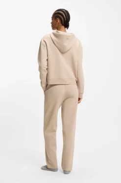 Hoodie aus Baumwoll-Mix mit Reißverschluss und Double-B-Monogramm