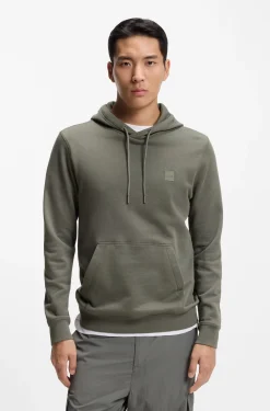 Hoodie aus Baumwoll-Terry mit Logo-Aufnäher