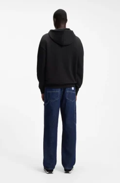 Hoodie aus Baumwoll-Terry mit rechteckigem Logo-Print