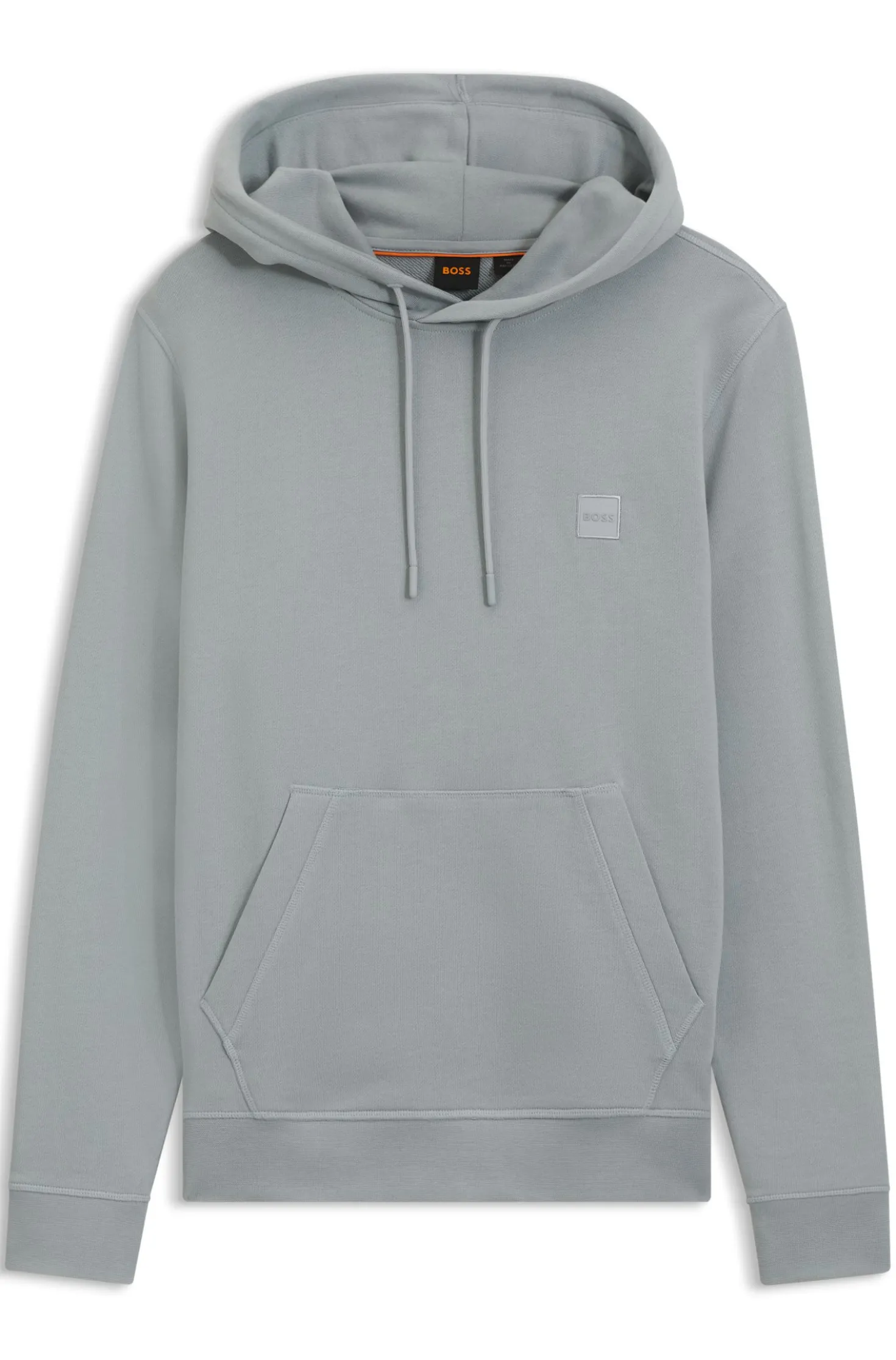 Hoodie aus Baumwoll-Terry mit Logo-Aufnäher