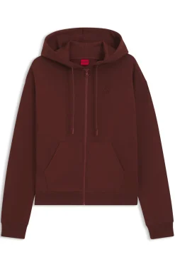 Hoodie aus Baumwoll-Terry mit Reißverschluss und Logo-Stickerei