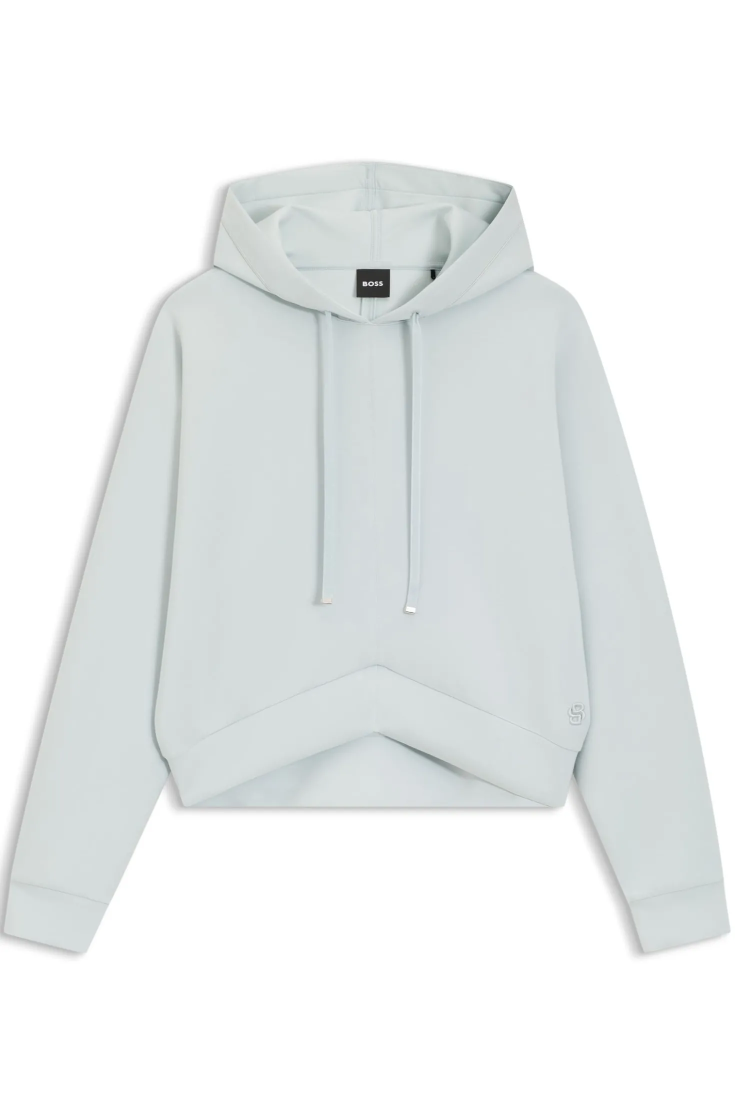 Hoodie mit abgerundetem Saum und Double-B-Monogramm