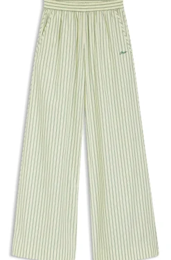 Hose aus Baumwoll-Popeline mit vertikalem Streifen