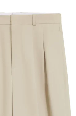Hose aus Stretch-Baumwolle mit weitem Beinverlauf