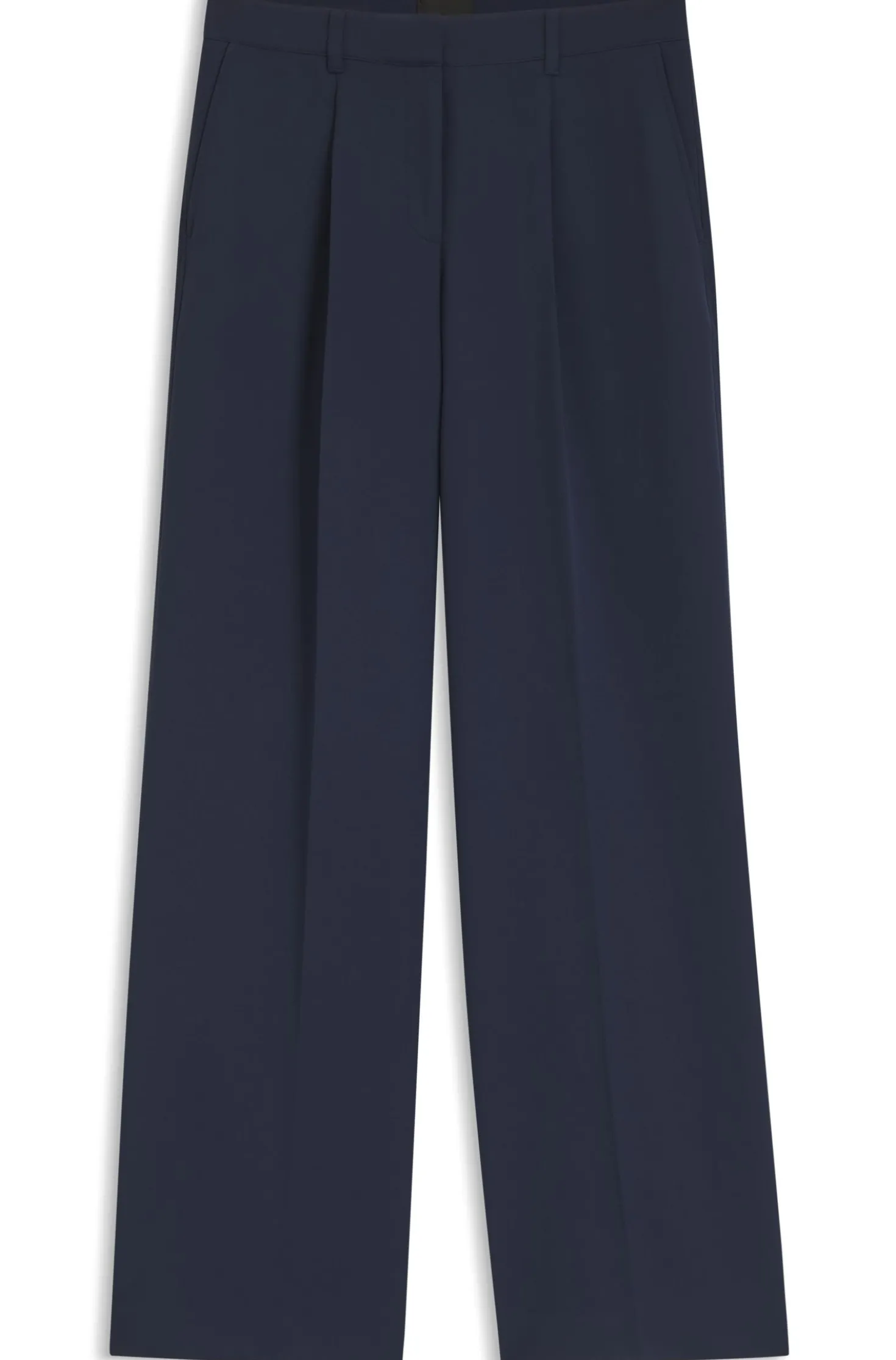 Hose aus Stretch-Gewebe mit weitem Beinverlauf
