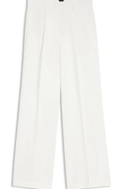 Hose aus Stretch-Gewebe mit weitem Beinverlauf