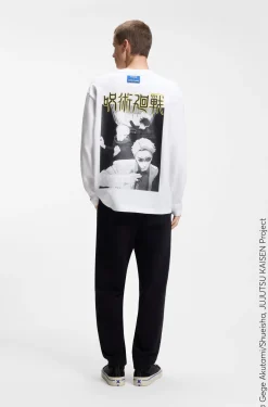 HUGO x Jujutsu Kaisen T-Shirt mit Yuji-, Megumi- und Kento-Print