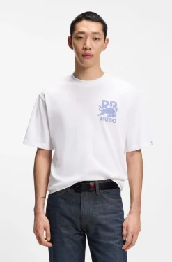 HUGO x RB Relaxed-Fit T-Shirt mit Stier-Motiv