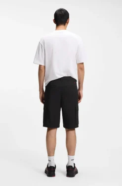 HUGO x RB Shorts aus Stretch-Baumwolle mit Stier-Motiv