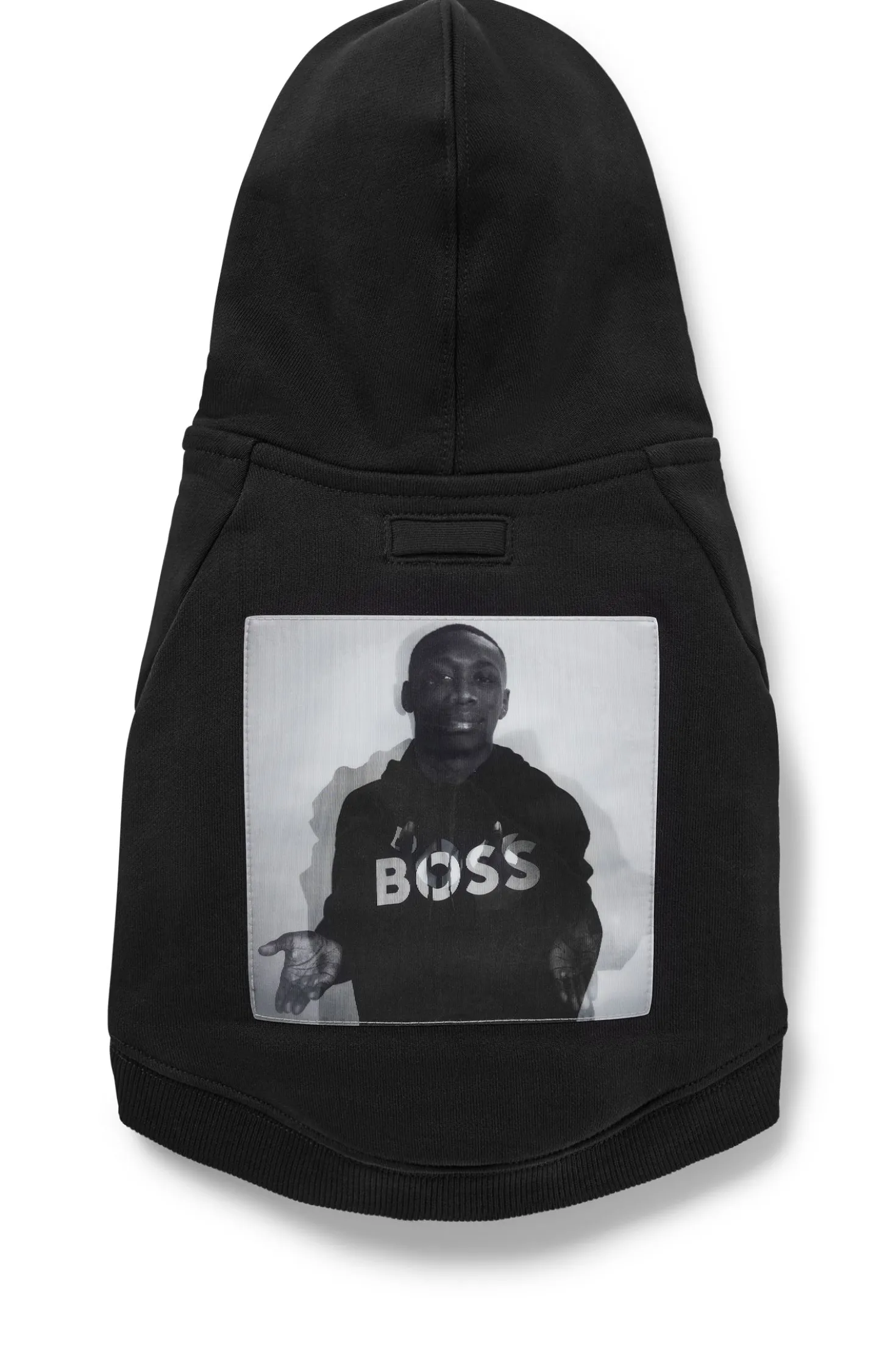 Hunde-Hoodie aus Baumwolle mit Khaby-Lame-Artwork
