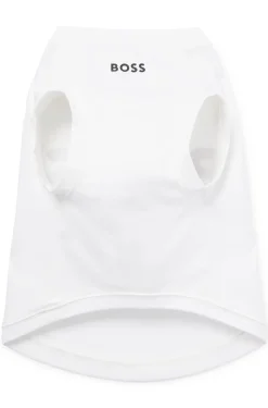 Hunde-T-Shirt aus merzerisierter Baumwolle mit Kontrast-Logo