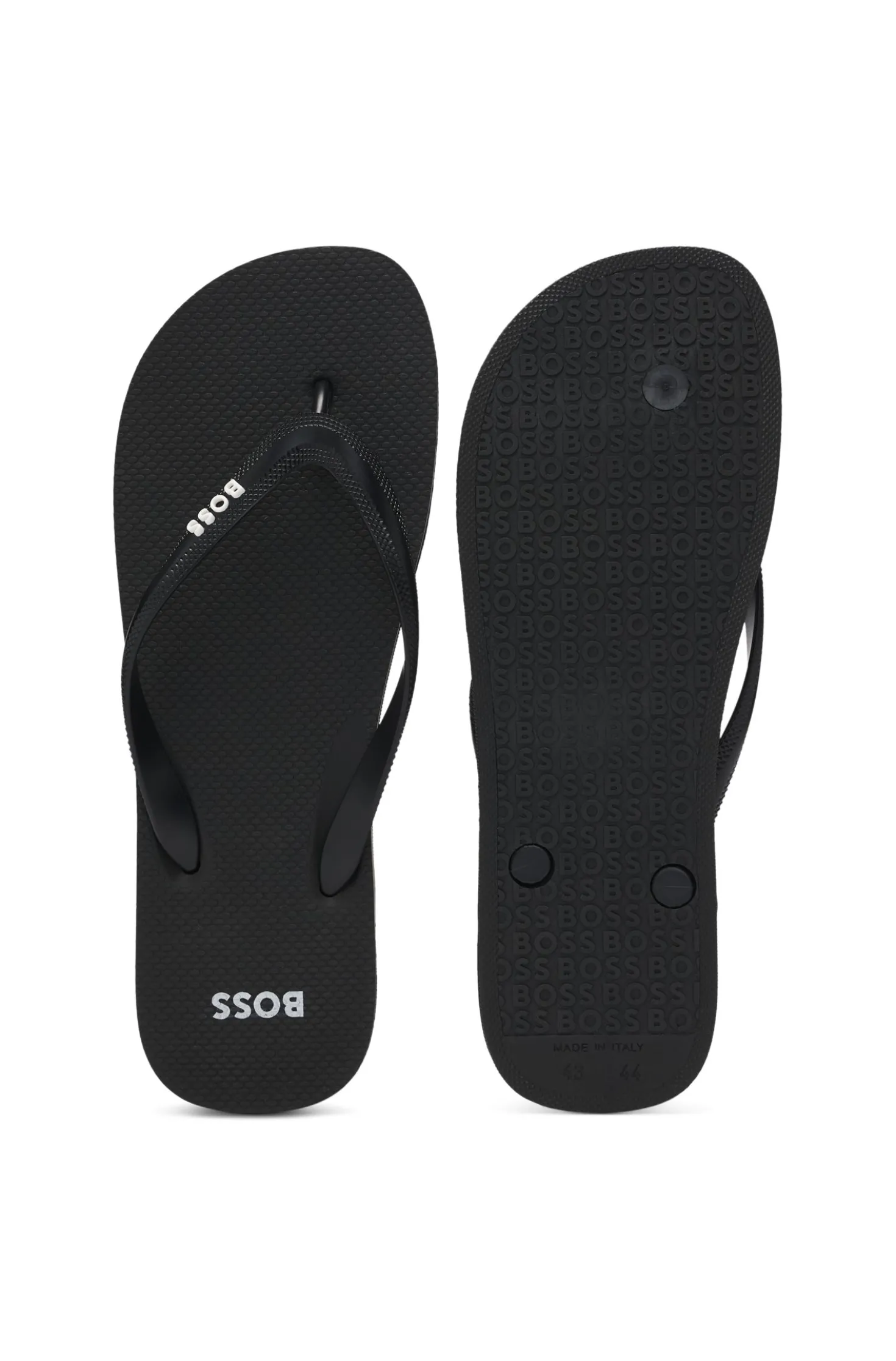 In Italien gefertigte Flip-Flops mit kontrastfarbenem Logo-Detail
