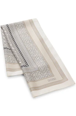 In Italien gefertigtes Tuch aus bedrucktem Seiden-Twill