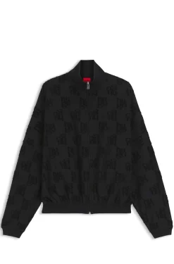 Jacke aus Baumwoll-Mix mit Allover-Logo-Muster