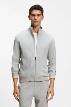 Jacke aus Baumwoll-Mix mit Waffelstruktur