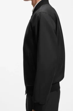 Jacke aus Schurwoll-Serge mit Reißverschluss