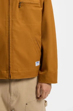 Jacke aus Stretch-Baumwolle mit Reißverschlusstasche an der Brust