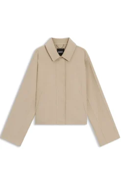 Jacke aus Woll-Mix mit verdecktem Verschluss