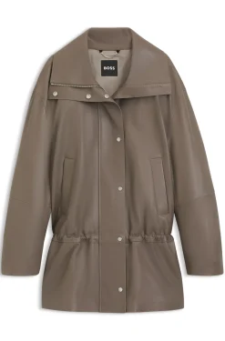 Jacke im Parka-Stil aus Leder