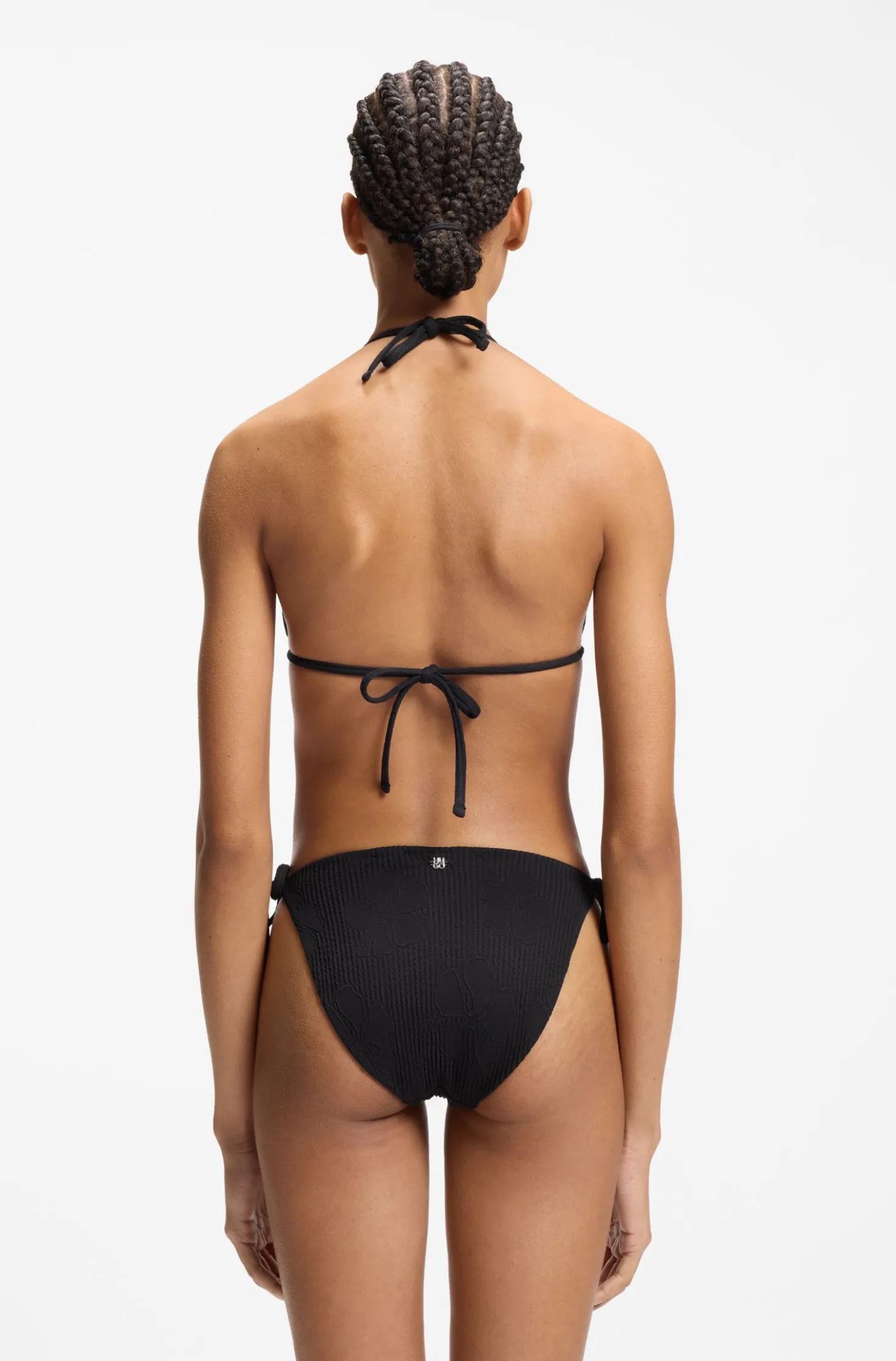 Jacquard-Bikinitop mit Stacked-Logo-Anhänger