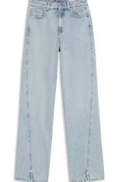 Jeans mit hohem Bund und weitem Beinverlauf