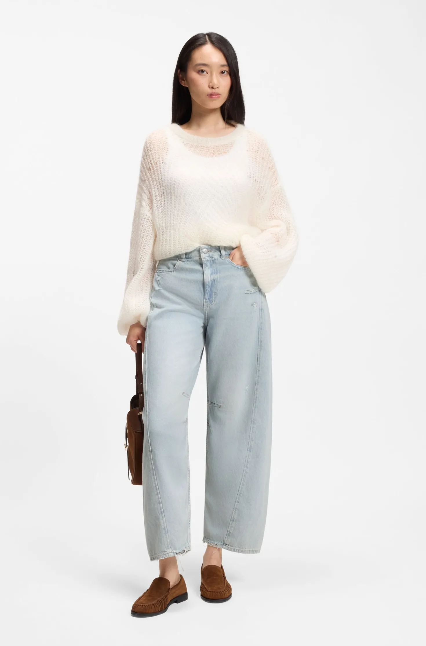 Jeans mit relaxtem Schnitt und Ballon-Bein
