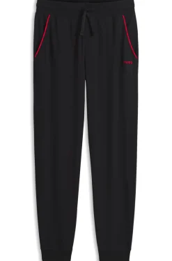 Jogginghose aus Baumwoll-Mix mit Bündchen und Logo-Paspeln